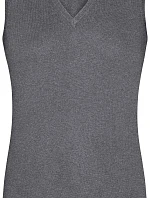 Daiber JN 656 Dámská svetrová vesta s výstřihem do V 02.0656 grey heather