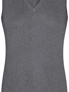 Daiber JN 656 Dámská svetrová vesta s výstřihem do V 02.0656 grey heather