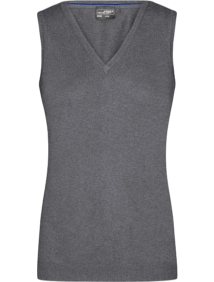 JN 656 Dámská svetrová vesta s výstřihem do V model 22487708 grey heather - Daiber JN 656 Dámská svetrová vesta s výstřihem do V model 22487708 grey heather - Daiber