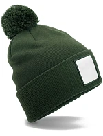 Beechfield B 338R Pletená čepice Patch "Pompon" 53.338R olive green/white Beechfield B 338R Pletená čepice Patch "Pompon" 53.338R olive green/white