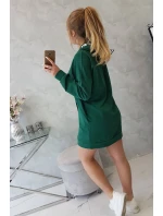 Oversize šaty s kapucí tmavě zelené Oversize šaty s kapucí tmavě zelené