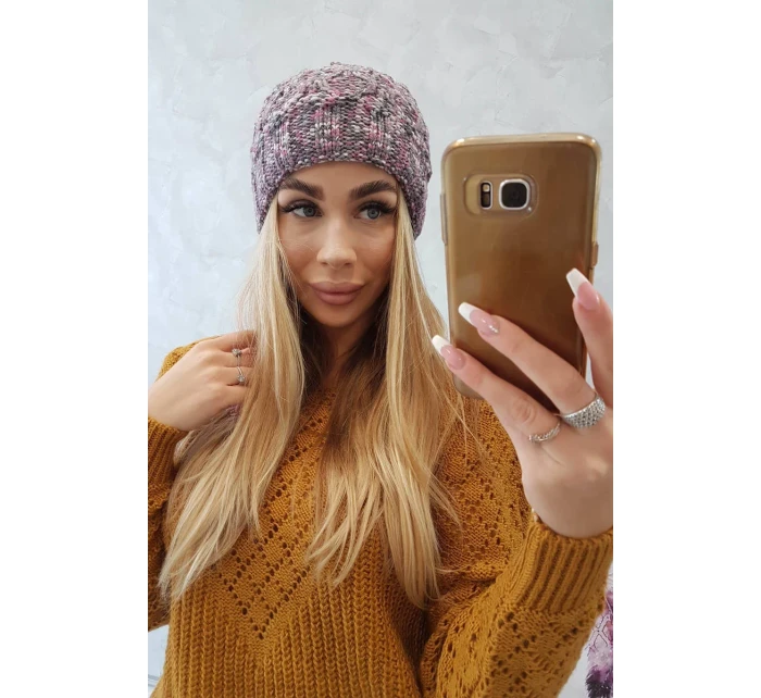 Dámská čepice Eliza K205 dark pink+graphite Dámská čepice Eliza K205 dark pink+graphite