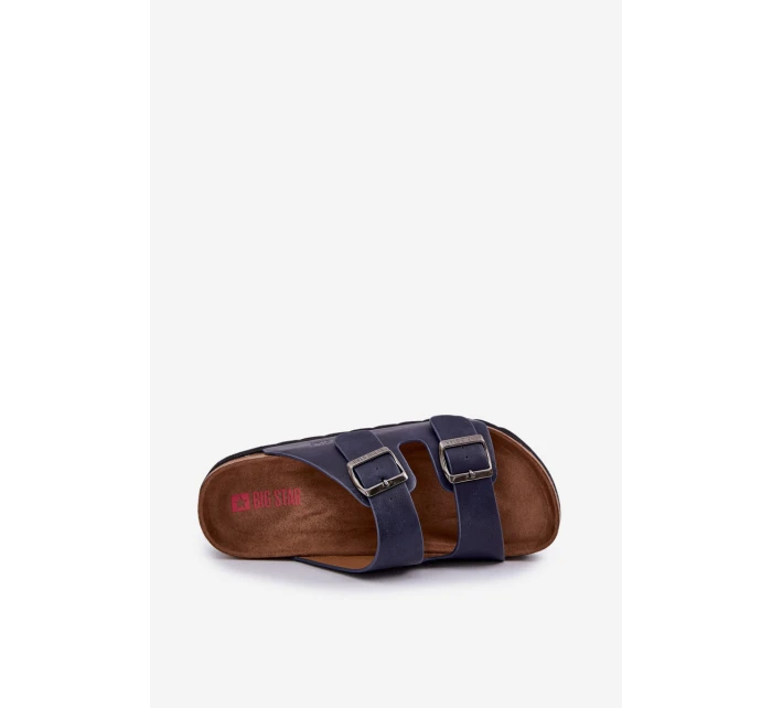 Lehké Pánské Pantofle S Přezkami Eko Kůže Big Star NN174530 Granátové Lehké Pánské Pantofle S Přezkami Eko Kůže Big Star NN174530 Granátové