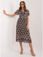 Sukienka DHJ SK  czarno beżowy model 20095136 - FPrice