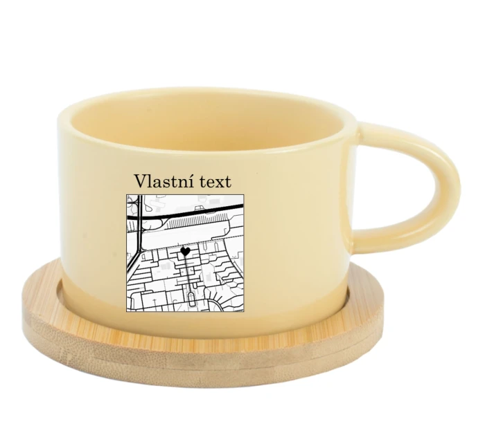 Personalizovaný hrneček Makronka s mapou Personalizovaný hrneček Makronka s mapou