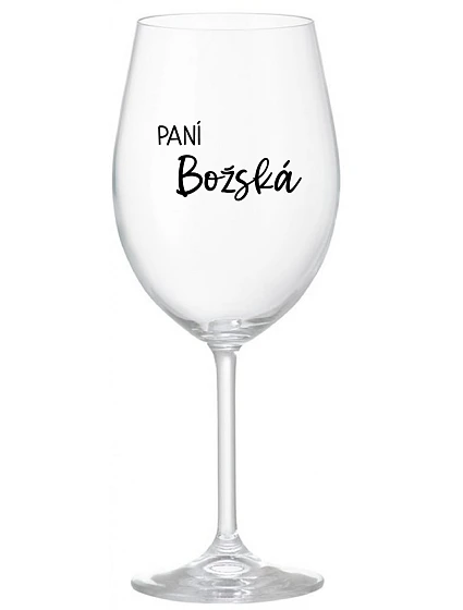 PANÍ BOŽSKÁ - čirá sklenice na víno 350 ml PANÍ BOŽSKÁ - čirá sklenice na víno 350 ml