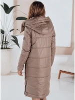 Dámská přechodná bunda ORVITA prošívaná s kapucí tmavě béžová FashionStreet TY5027 Dámská přechodná bunda ORVITA prošívaná s kapucí tmavě béžová FashionStreet TY5027