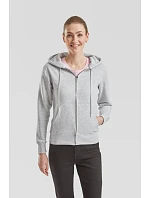 Fruit of the Loom Premium Lady-Fit Hooded Jacket Dámská mikina s kapucí 16.2118 heather grey Fruit of the Loom Premium Lady-Fit Hooded Jacket Dámská mikina s kapucí 16.2118 heather grey