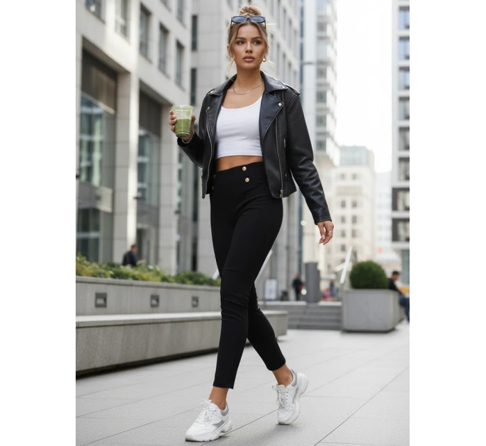 Dámské legíny s vysokým pasem černé FashionStreet UY2849