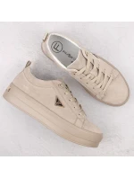 Filippo W PAW315C béžové semišové kožené polobotky na platformě