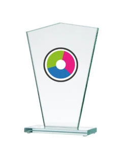 Skleněná trofej s barevným potiskem LuxorJet