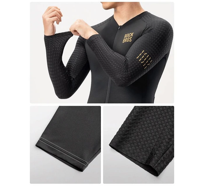 Cyklistický dres s dlouhým rukávem Diamond velikost  černý model 22114133 - Rockbros