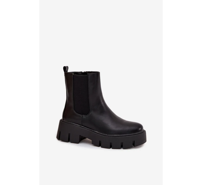 Dámské kotníkové boty s zipem Vyhřívané Eko kůže Černé Fivienne Dámské kotníkové boty s zipem Vyhřívané Eko kůže Černé Fivienne