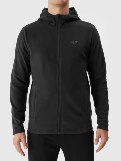 Pánský fleece regular s kapucí 4F - černý