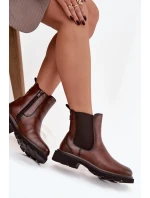 Dámské kotníkové boty – hnědé Rivelia, zateplené se zipem Dámské kotníkové boty – hnědé Rivelia, zateplené se zipem