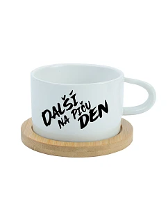 DALŠÍ NA PIČU DEN - bílý hrníček makronka 200 ml
