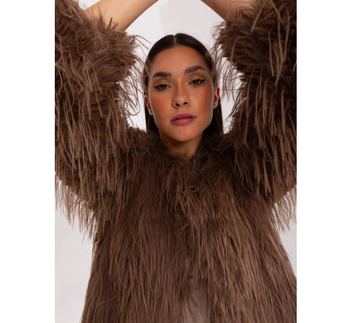 Hnědá kožešinová bunda s podšívkou (2359) Hnědá kožešinová bunda s podšívkou (2359)