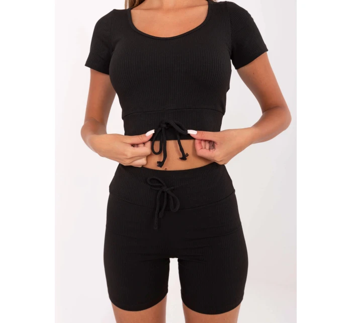 Černý dámský trojdílný komplet basic (7742)