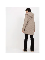 Béžová péřová zimní bunda s kapucí (NM-KR-P22-6632-62.00P)
