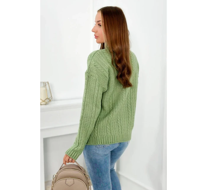 Svetr s rolákem tmavá máta