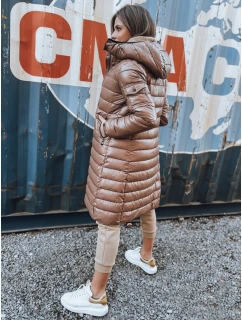 Dámský zimní kabát dlouhý LESSI camel FashionStreet TY3354