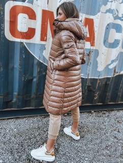 Dámský zimní kabát dlouhý LESSI camel FashionStreet TY3354