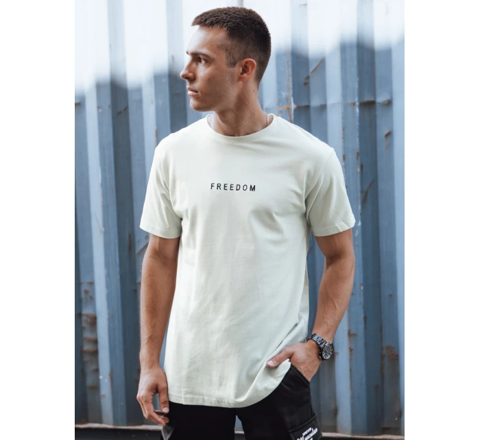 Pánské tričko FashionStreet ecru RX5612