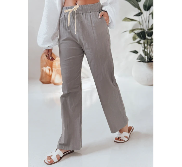 Dámské ležérní kalhoty s širokými nohavicemi BOHO DAY šedé FashionStreet UY2650