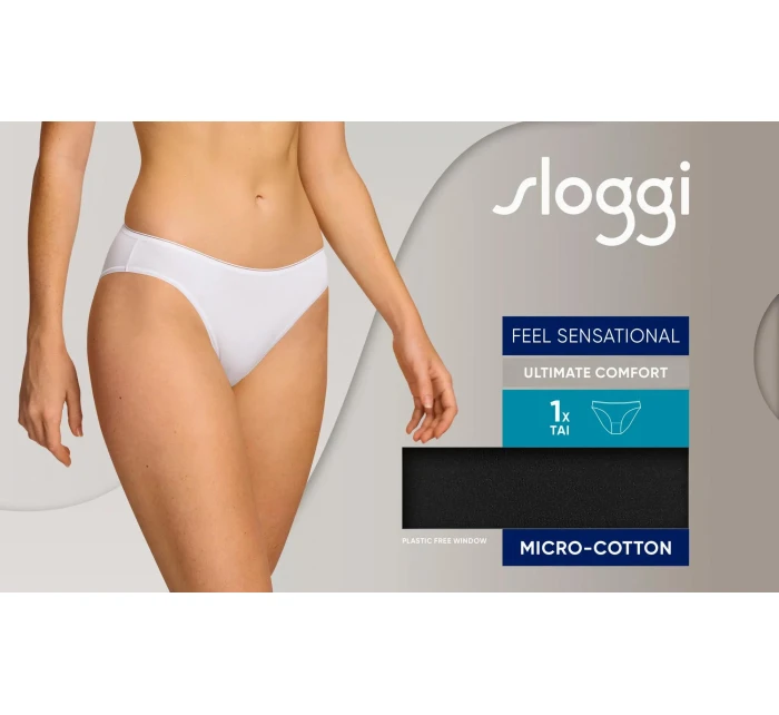 Dámské kalhotky Feel Sensational Tai - BLACK - černé 0004 - SLOGGI