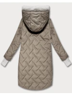 Béžová dámská bunda s asymetrickou spodní částí model 21328134 - S'WEST