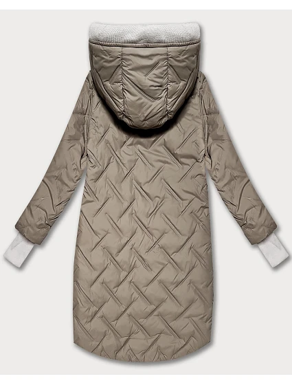 Béžová dámská bunda s asymetrickou spodní částí model 21328134 - S'WEST