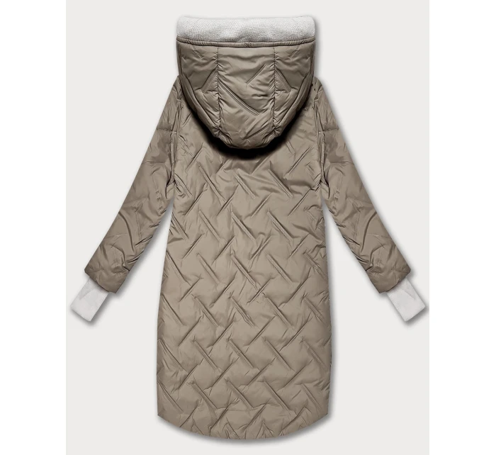 Béžová dámská bunda s asymetrickou spodní částí model 21328134 - S'WEST