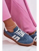 Dámské tenisky z přírodního semiše modré model 22027724 - EVENTO