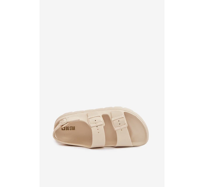 Dámské pěnové sandály na platformě Big Star model 22100692 světle béžové - Big Star Shoes