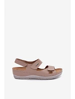 Dámské sandály s pásky  Zlaté model 22200735 - Inblu
