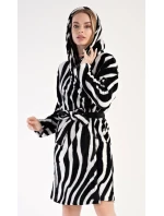 Dámský župan krátký s kapucí Zebra Dámský župan krátký s kapucí Zebra