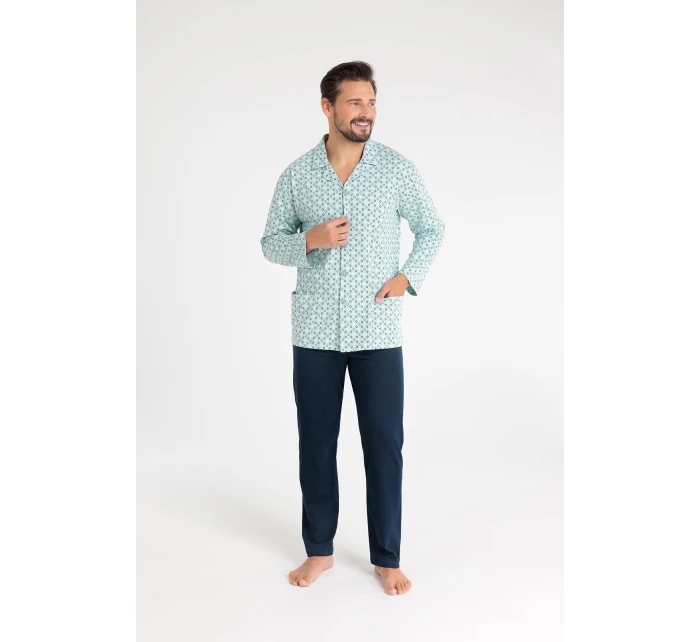 Pyžamo Regina 486 dlouhé/r M-XL Z25/26 pánské rozepínací