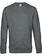 B&C KING Crew Neck_° Pánská mikina 01.U01K heather mid grey B&C KING Crew Neck_° Pánská mikina 01.U01K heather mid grey