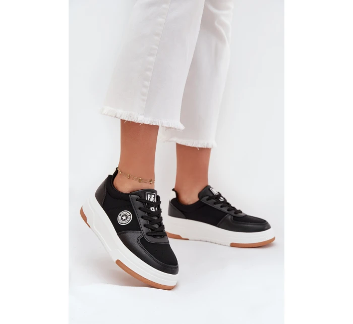 Dámské Tenisky Na Platformě Big Star RR274573 HI-POLY SYSTEM Černé Dámské Tenisky Na Platformě Big Star RR274573 HI-POLY SYSTEM Černé