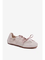 Semišové Nízké Dámské Tenisky Big Star TT274599 Béžové