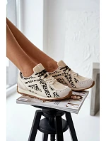 Kožené semišové dámské tenisky Big Star model 22074804 béžové - Big Star Shoes Kožené semišové dámské tenisky Big Star model 22074804 béžové - Big Star Shoes