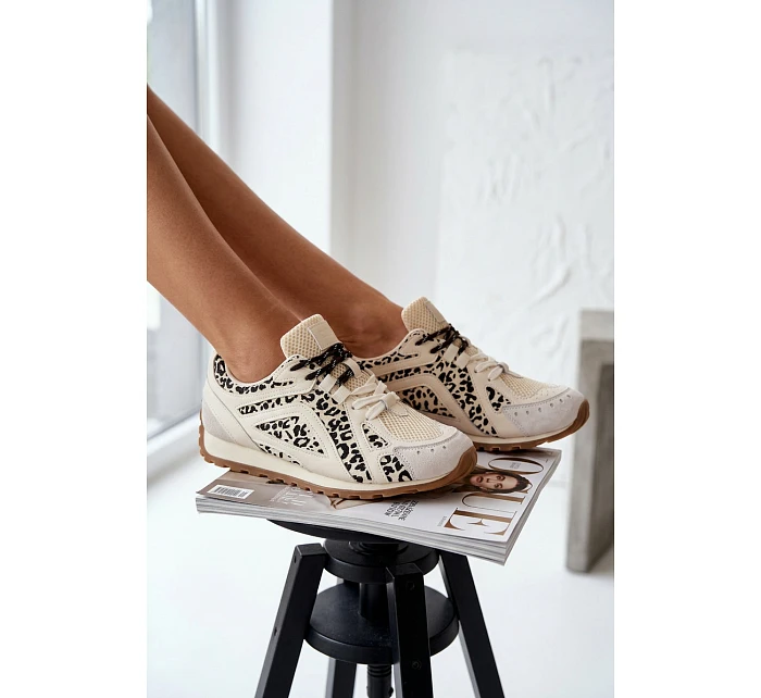 Kožené semišové dámské tenisky Big Star model 22074804 béžové - Big Star Shoes Kožené semišové dámské tenisky Big Star model 22074804 béžové - Big Star Shoes