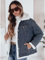 Dámská zimní džínová bunda s ovčí kůží modrá FashionStreet TY5172
