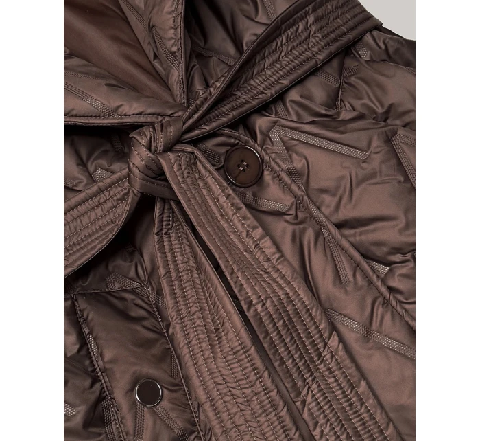 Pikowana kamizelka z paskiem Goodlookin czekoladowa (B8603-14) Pikowana kamizelka z paskiem Goodlookin czekoladowa (B8603-14)