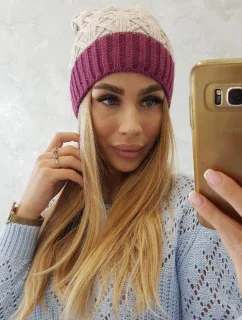 Bibiana fleecová čepice tmavě béžová model 18751227 - K-Fashion