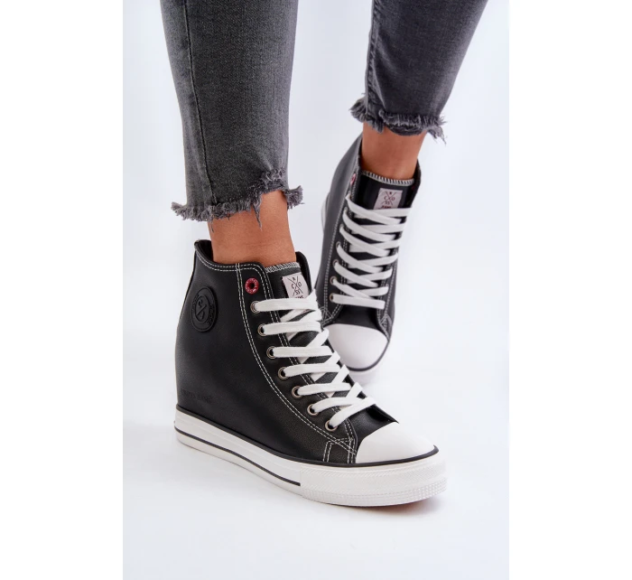 Dámské tenisky na podpatku Cross Jeans NN2R4005 Černé