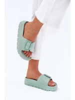 Dámské Pantofle Z Pěny Na Platformě S Přezkou Zelené Viasara Dámské Pantofle Z Pěny Na Platformě S Přezkou Zelené Viasara
