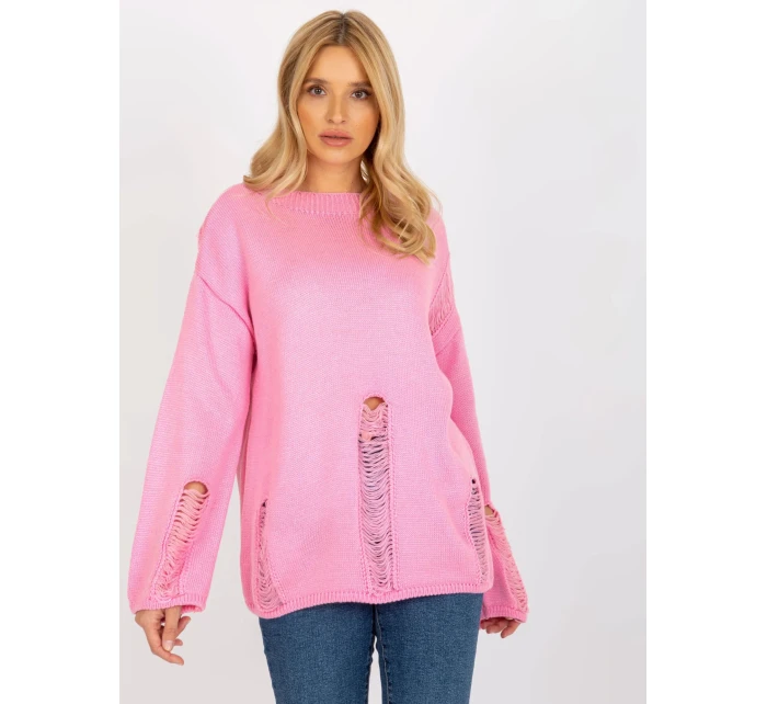 Dámský svetr BA SW 8043 .08X růžová - FPrice