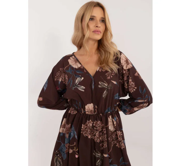 Šaty DHJ SK 19861 3.11 hnědá Šaty DHJ SK 19861 3.11 hnědá