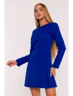 Šaty s záhyby královská modř model 21295936 - Moe Šaty s záhyby královská modř model 21295936 - Moe